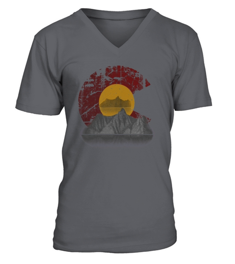 Colorado state flag mountain V-Neck T-shirt