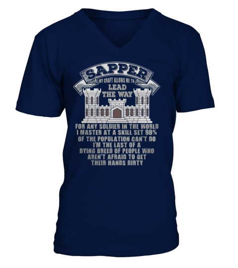 Combat Engineer Shirt for Sappers V-Neck T-shirt