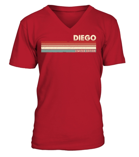 Diego Funny Retro Vintage Name Surname 80s 90s V-Neck T-shirt