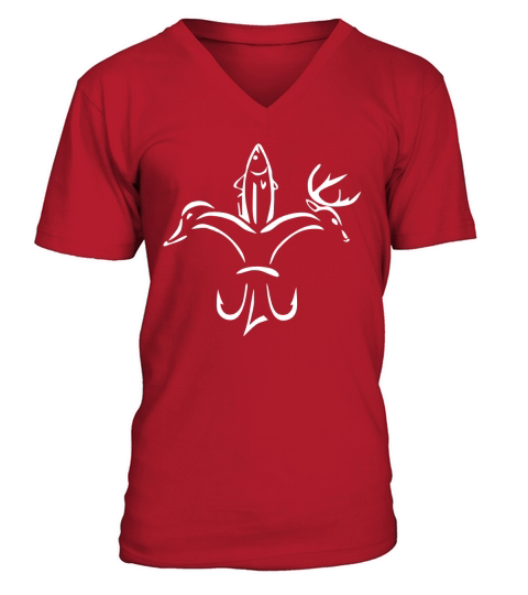 Duck Fish Deer Hunting And Fishing - Mens T-Shirt V-Neck T-shirt