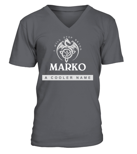 Funny Vintage Style Tshirt for MARKO V-Neck T-shirt