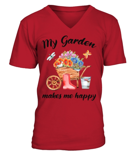 Garden Quote Hobby Gardener Gift Idea V-Neck T-shirt