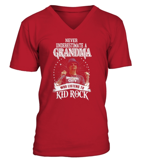 Grandma Who Listen To Kid Rock V-Neck T-shirt