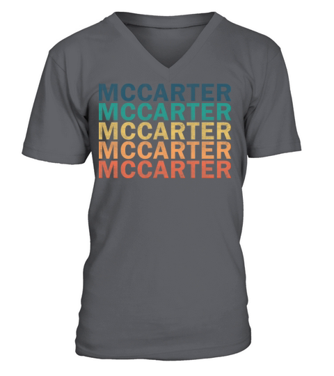 Mccarter Name T Shirt - Mccarter Vintage Retro Nam V-Neck T-shirt