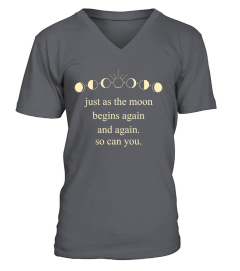 Moon Inspirational Saying Universe Motivation V-Neck T-shirt