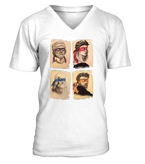 Ninja Turtles Renaissance Künstler V-Neck T-shirt