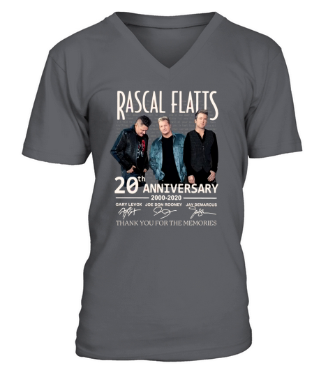 Rascal Flatts 20th anniversary 2000-2020 signed thank memories shirt V-Neck T-shirt