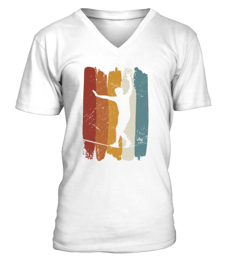 Retro vintage Slackline V-Neck T-shirt