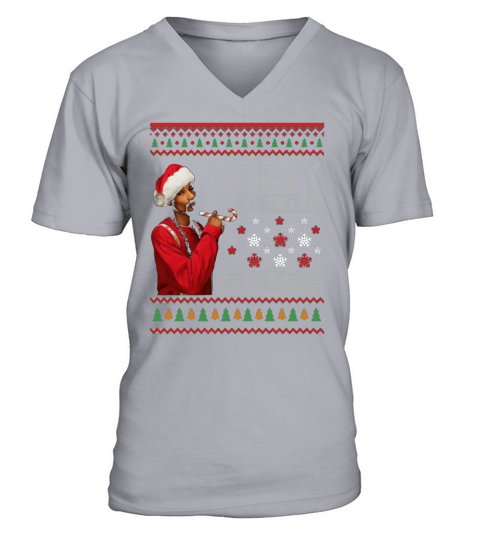 SNOOP DOGG MERRY CRIZZLE MY NIZZLE CHRISTMAS V-Neck T-shirt