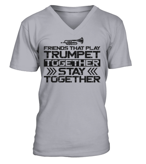 Trumpet Player Besties Vintage V-Neck T-shirt