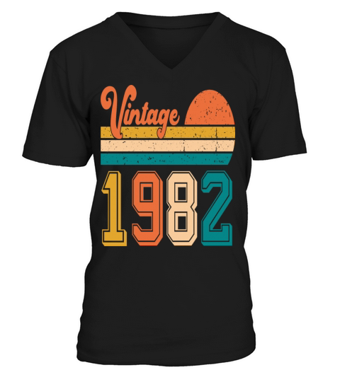 Vintage 1982 birthday gift V-Neck T-shirt