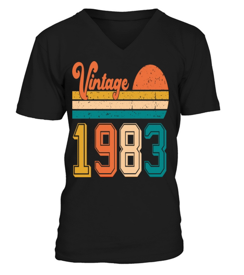 Vintage 1983 birthday gift V-Neck T-shirt