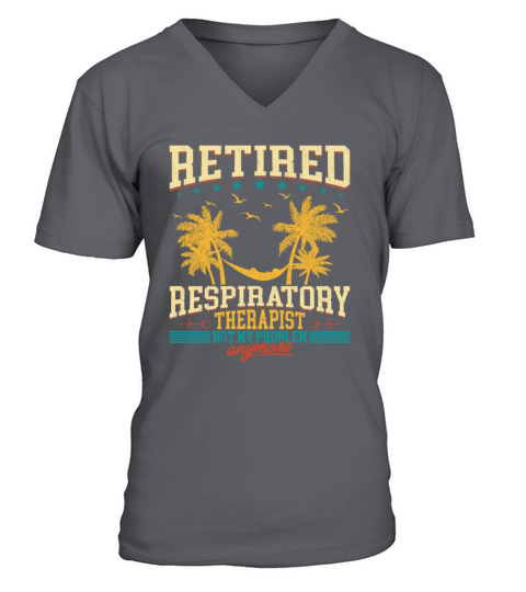 Vintage Style Retired Respiratory Therapist RT V-Neck T-shirt