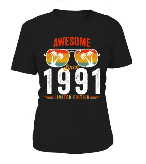 Awesome Since 1991 Birthday Retro Vintage 31 32 Ye Women's T-Shirt