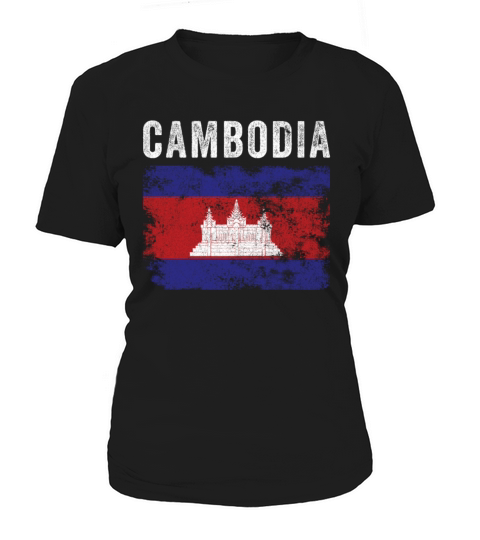 Cambodia Flag Distressed Cambodian Flag Women's T-Shirt