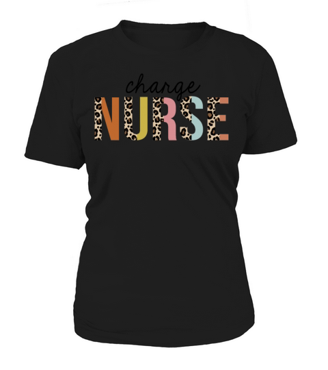 Charge Nurse Leopard Print Registered RN Nursing Women's T-Shirt