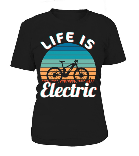 Life is Electric Vintage Ebike Sunset Women's T-Shirt