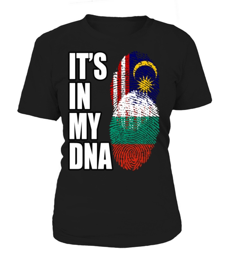 Malaysian And Bulgarian Mix Heritage DNA Flag Women's T-Shirt