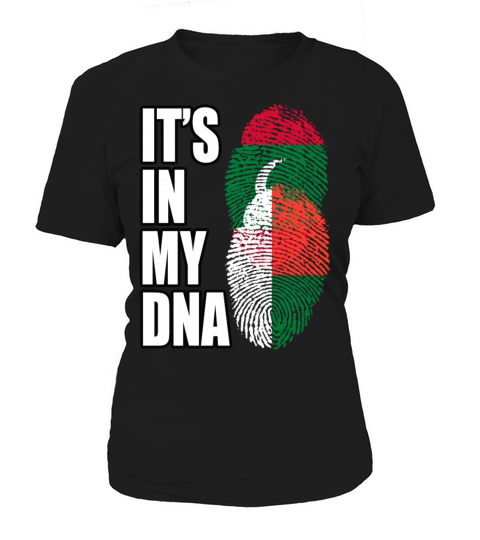 Maldivian And Malagasy Mix Heritage DNA Flag Women's T-Shirt