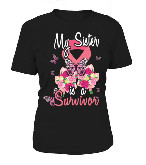 Sister Survivor Pink October Breast Cancer Women's T-Shirt