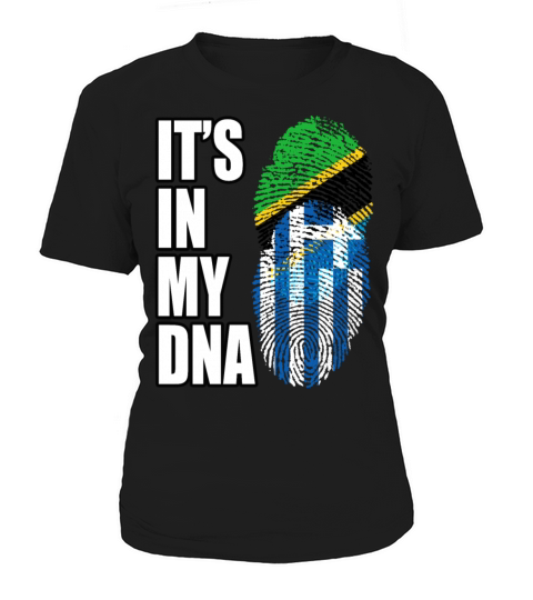 Tanzanian And Greek Vintage Heritage DNA Flag Women's T-Shirt