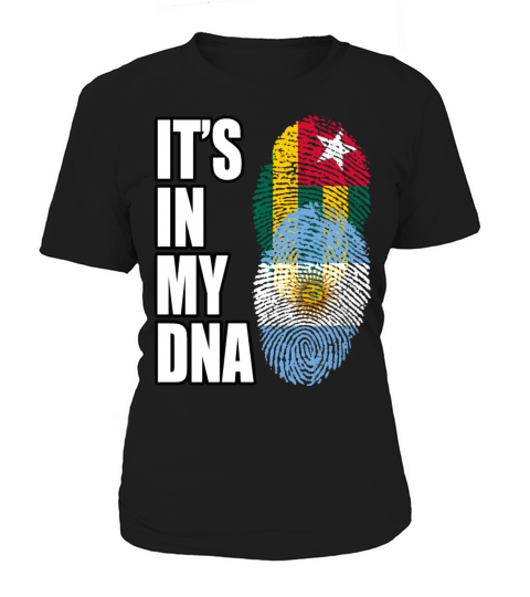 Togolese And Argentinian Mix Heritage DNA Flag Women's T-Shirt