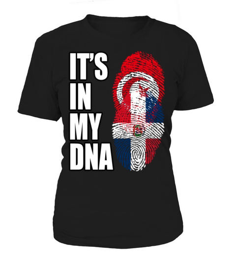 Tunisian And Dominican Mix Heritage DNA Flag Women's T-Shirt