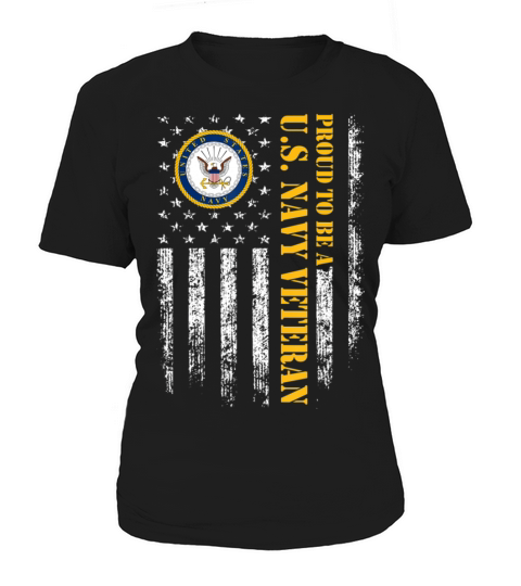Us Flag Proud To Be A US Navy Military Veteran Women's T-Shirt