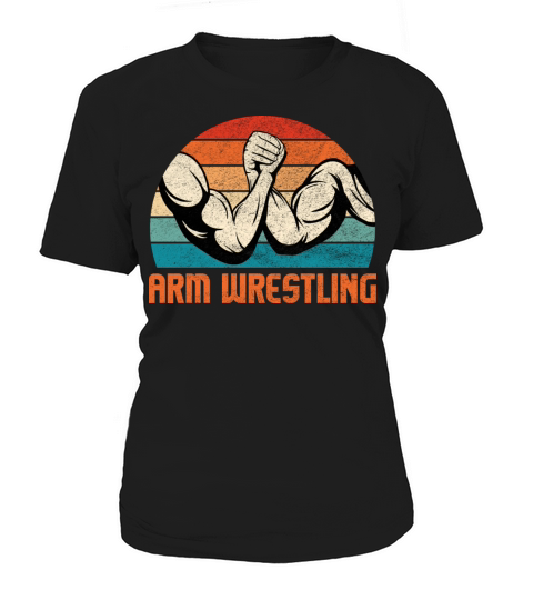Vintage Arm Wrestling Sport Arm Wrestler Combat Women's T-Shirt