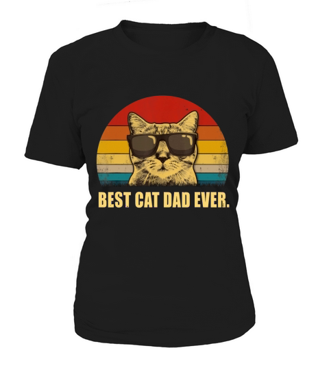 Vintage Best Cat Dad Ever Women's T-Shirt