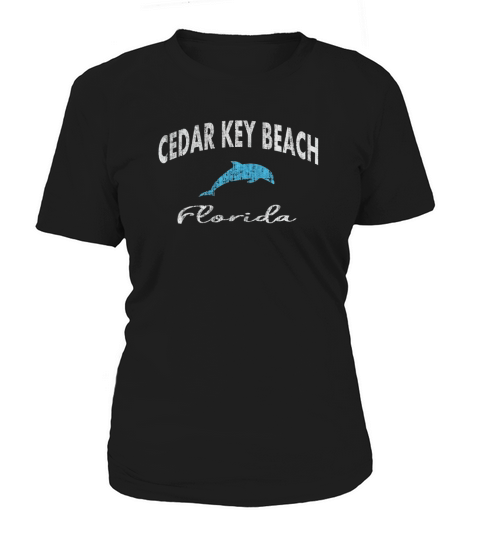 Vintage Dolphin Cedar Key Beach FL Distressed T Shirt Women's T-Shirt