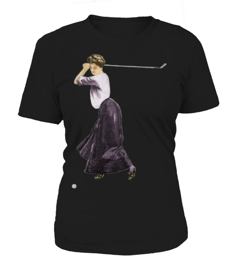 Vintage Woman Golfer with Golf Club and Ball Women's T-Shirt