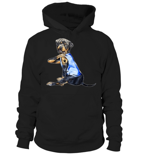 Fathers Day Gifts Rottweiler Dog Tattoo I Love Dad T-Shirt Hoodie Unisex