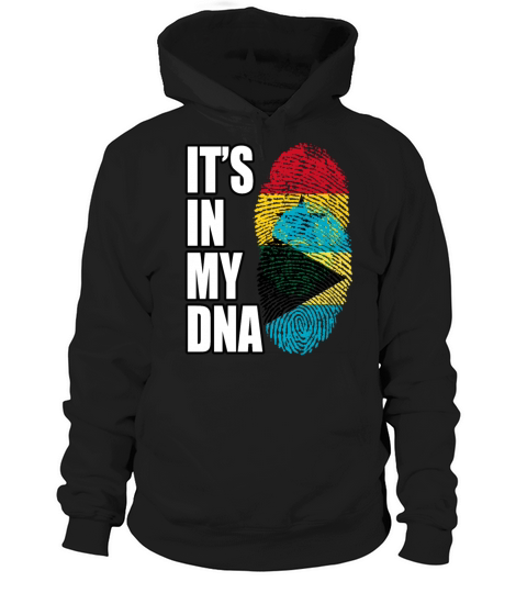 Ghanaian And Bahamian Mix Heritage DNA Flag Hoodie Unisex