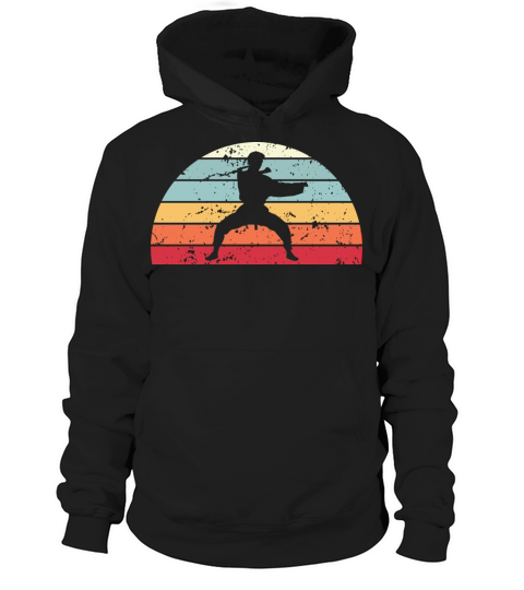 Retro Martial Arts Sunset Vintage Fight Sunrise Hoodie Unisex