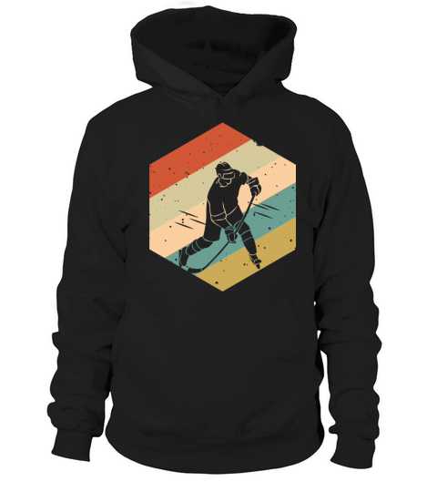 Retro Vintage Ice Hockey Men Boys Hoodie Unisex