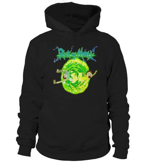RICK &amp;amp; MORTY PORTAL GLOW LIGHTNING LOGO Hoodie Unisex