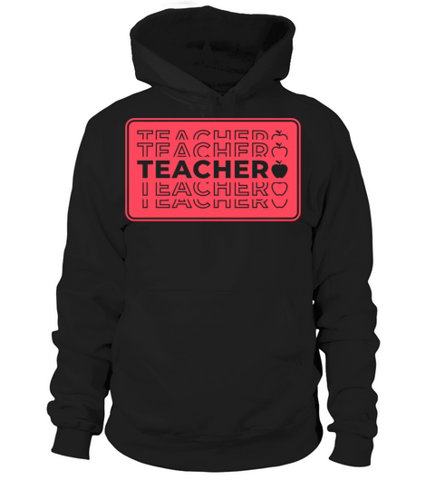 Teacher Apple Quote Badge Hoodie Unisex
