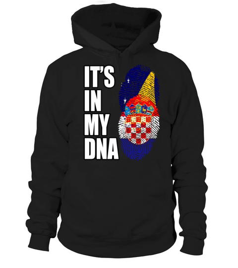 Tokelauan And Croatian Mix Heritage DNA Flag Hoodie Unisex