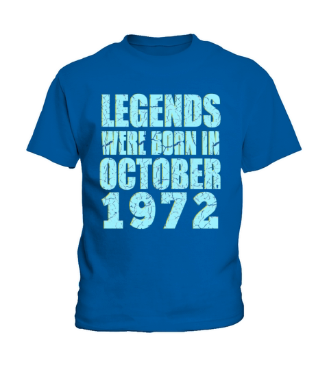 50th Birthday legends were born in October 1972 Kids T-Shirt