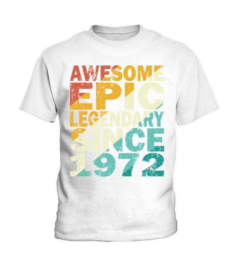 50th birthday vintage 1972 legendary since 1972 Kids T-Shirt