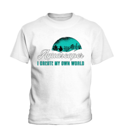 Aquarist Aquascaper My Own World Retro Aquarium Kids T-Shirt