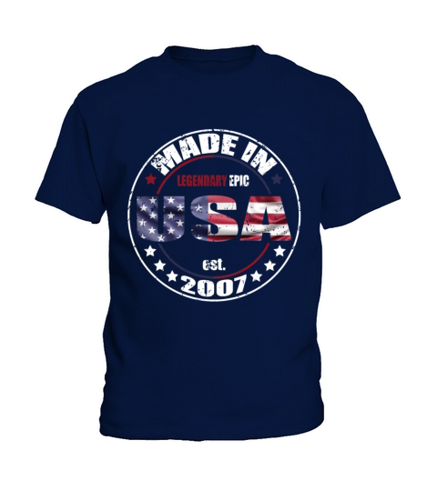 Birthday Saying Born USA 2007 Kids T-Shirt