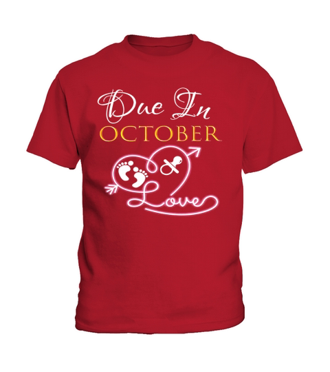 Due In October Pregnancy Announcement Fr Kids T-Shirt