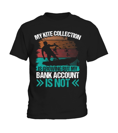 Kiteboarding Vintage Kite Collection Kitesurfing Kids T-Shirt