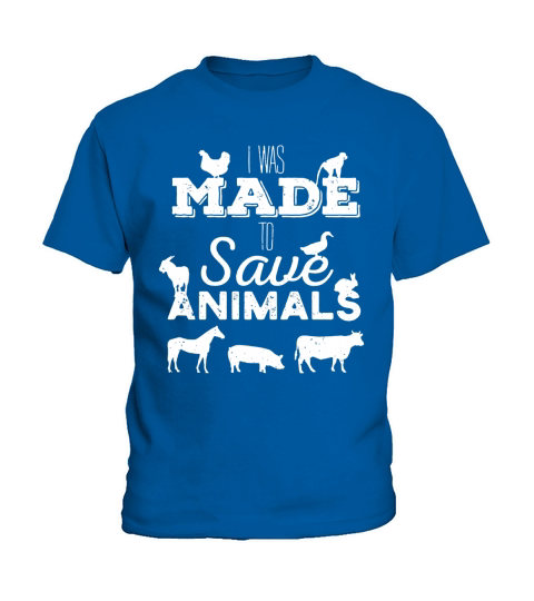 Made To Save Animals Rescue Pet Love Farm Distressed T-Shirt Kids T-Shirt