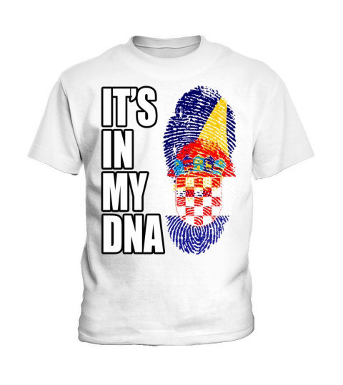 Tokelauan And Croatian Mix Heritage DNA Flag Kids T-Shirt