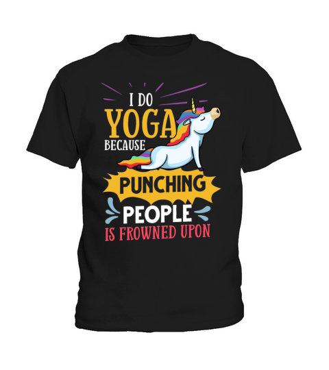 Yoga Unicorn Beginner Workout Quotes Meditation Kids T-Shirt