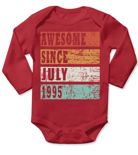 1995 July vintage born gift Long Sleeve Baby One-Piece