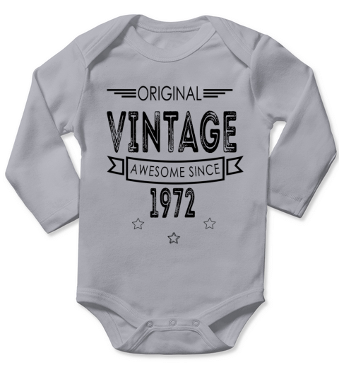 70th birthday awesome since 1953 vintage Long Sleeve Baby One-Piece